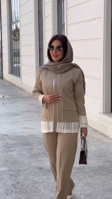 کت و شلوار الناز ترکیب کجراه و دانتل مناسب سایز ۴۲ الی ۴۶
