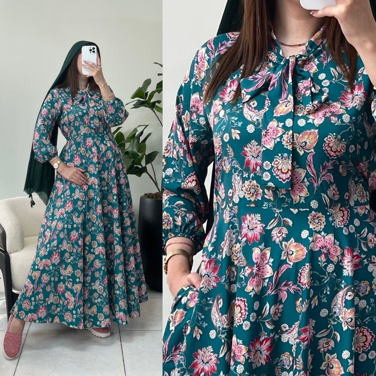 ساحلی سوپر کلوش جیبدار مزونی مناسب سایز ۳۶ الی ۴۶