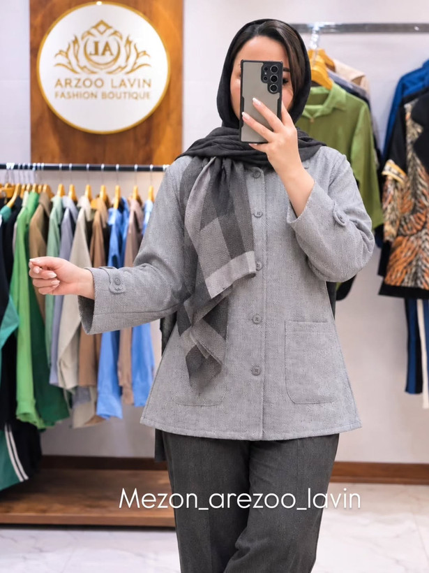 کت پاییزه زنانه با جنس کشمیر جناقی بدوناستر